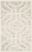 Elegant Cambridge Light Grey & Ivory 5' x 8' Hand-Tufted Wool Rug