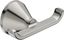 Brushed Nickel Double Robe Hook for Contemporary Bathrooms