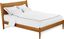 Camaflexi Castanho King Mid-Century Modern Pine Wood Platform Bed