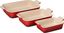 Cerise Red Stoneware Non-Stick Rectangular Baker Dish Set