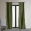 Basque Green Velvet Blackout 84-Inch Window Curtain