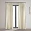 Off White Faux Silk Blackout Pleated Drape Panel