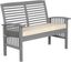 Grey Wash Acacia Wood Outdoor Loveseat with Cushions