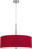 Maroon Drum Pendant Light with Nickel Finish