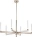 Polished Nickel and Crystal 6-Light LED Chandelier