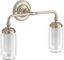 Bronze Jelly Jar Double Wall Sconce with Clear Glass Shades