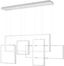 Brushed Aluminum LED Linear Chandelier with Geometric Frames