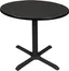 Ash Grey and Black 36" Round Wood Breakroom Table