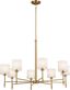 Ali Brushed Natural Brass 8-Light Steel Chandelier