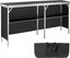 VEVOR Extra Long Folding Portable Black Bar Table with Storage Shelf