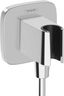 Chrome Wall-Mounted Shower Bracket with Handheld Holder