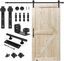 Unfinished Natural Spruce 40" x 80" Barn Door with Hardware Kit