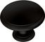 Matte Black Brass Round Drawer Knobs with Mounting Hardware