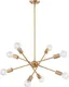 Burnished Brass 8-Light Sputnik Chandelier