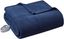 Navy Full Size Electric Micro Fleece Heated Blanket