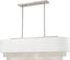 Carlisle 5-Light Linear Chandelier in Brushed Nickel with Crystal Accents