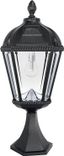 Black Aluminum and Glass Solar LED Lamp Post