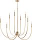 Champagne Bronze 8-Light Candle Style Chandelier