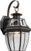 Black 14 Inch Outdoor Wall Lantern with Clear Glass