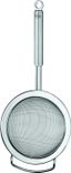 Silver Stainless Steel Round Handle Kitchen Strainer, Coarse Mesh, 7.9-inch