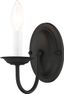 Sleek Black Dimmable Vanity Wall Sconce, Direct Wired, 7" Height