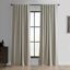 Dark Ivory Puddle Length Velvet Blackout Curtains