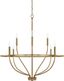 Greyson Aged Brass 8-Light Candle Chandelier