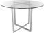 Legend 36" Round Clear Glass Dining Table with Chrome Base