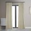 Cool Beige 25" x 108" Pleated Blackout Velvet Curtain