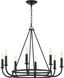 Bailey Matte Black 8-Light Industrial Chandelier