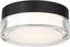 Black Glass 6.25" LED Flush Mount Light