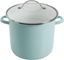 Martha Blue 8-Quart Enamel Steel Stock Pot with Steamer Insert