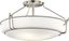 Transitional 22" Black Nickel Semi-Flush Ceiling Bowl Light