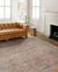 Ivory and Blush Rectangular Synthetic Oriental Area Rug