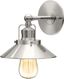 Modern Farmhouse Satin Nickel Single Sconce with Metal Shade