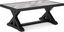 Black and Gray Rectangular Outdoor Coffee Table with Porcelain Top