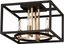 Mundazo Matte Black and Gold Geometric Semi-Flush Ceiling Light