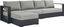 Tahoe Gray Aluminum Outdoor Sectional Sofa with Cushions