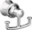 Chrome Double Hook Modern Wall Mount Robe Hook