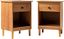 Caramel Solid Wood 1-Drawer Mid-Century Modern Nightstand Set