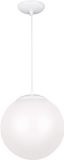 Elegant White Globe Pendant Light with Smooth Glass Diffuser