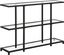 Greenwich 42'' Blackened Bronze Console Table with Tempered Glass Shelves