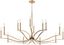 Champagne Bronze 14-Light 2-Tier Candle Chandelier