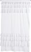 White Cotton Ruffled Rod Pocket Light-Filtering Curtain Panel