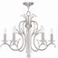 Elegant Brushed Nickel 5-Light Chandelier with Clear Crystal Accents