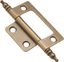 Antique Brass Self Mortise Cabinet Hinges, 2-Pack