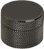 Matte Black Round Aluminum Cabinet Knob with Mounting Hardware