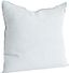 Modern Fringed Linen Down-Filled Throw Pillow in Blue & Gray