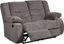 Gray Fabric Manual Reclining Loveseat with Pillow-top Arms