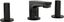 Matte Black Modern Widespread Low-Spout Bathroom Faucet